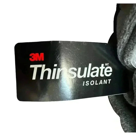 Unisex Gray 3M Thinsulate Winter Mittens M Warm Casual - Picture 6 of 7